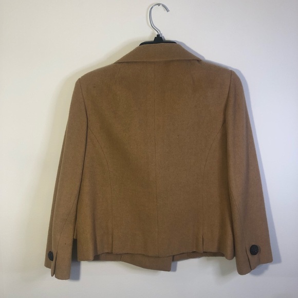 GUC Vintage Jack Feit camel wool 3/4 sleeve blazer size small - Picture 5 of 7